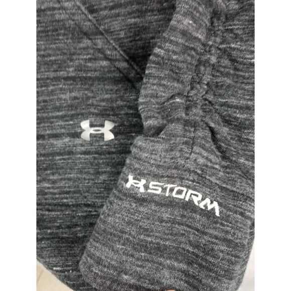 Under Armour Hoodie Womens Medium M Heathered Charcoal Gray Semi Fitted Full Zip - Picture 3 of 10